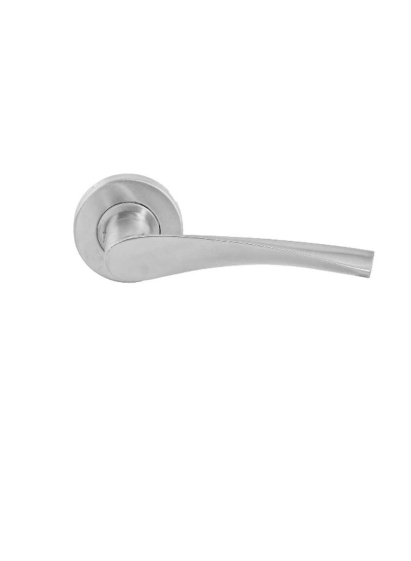 Mortise Rosette Hollow Lever Handle Door Handles Firm Grasp Rotate Door Lock Interior Satin Nickel Finish 304 Stainless Steel Premium Quality For All Internal Doors  - Image 2