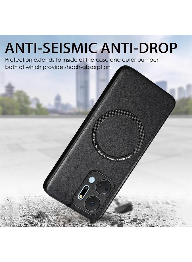 اس-توب جراب هاتف Honor X7A مصنوع من الجلد بلون سادة - Image 5