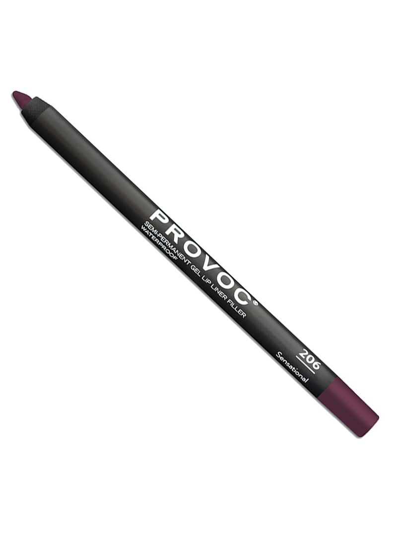 PROVOC SEMI-PERMANENT Gel Lip Liner Filler WP 206 Sensational