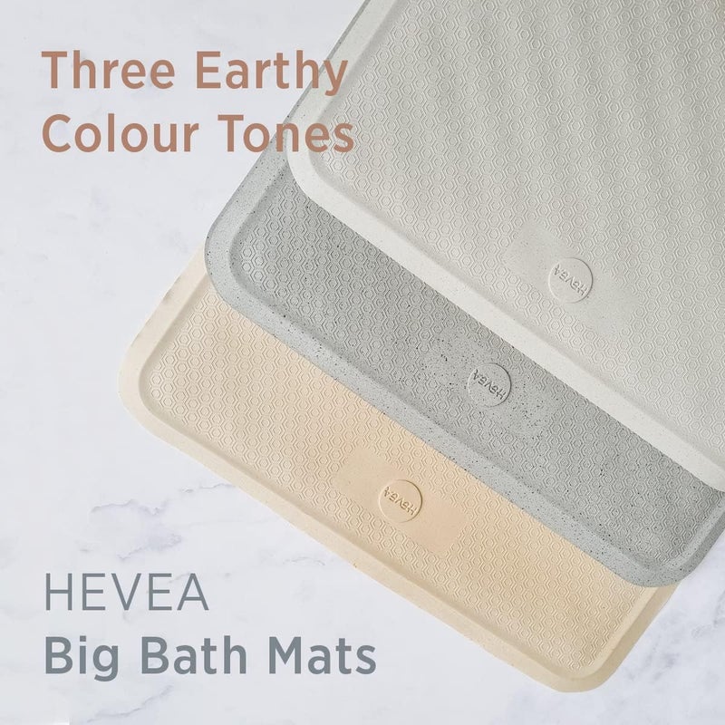 Hevea Natural Rubber Wave Bath Mat – Square 21x21 in - Non-Slip Shower & Bathtub Mat with 364 Suction Cups, Plastic-Free & Biodegradable (Marble) - Image 4
