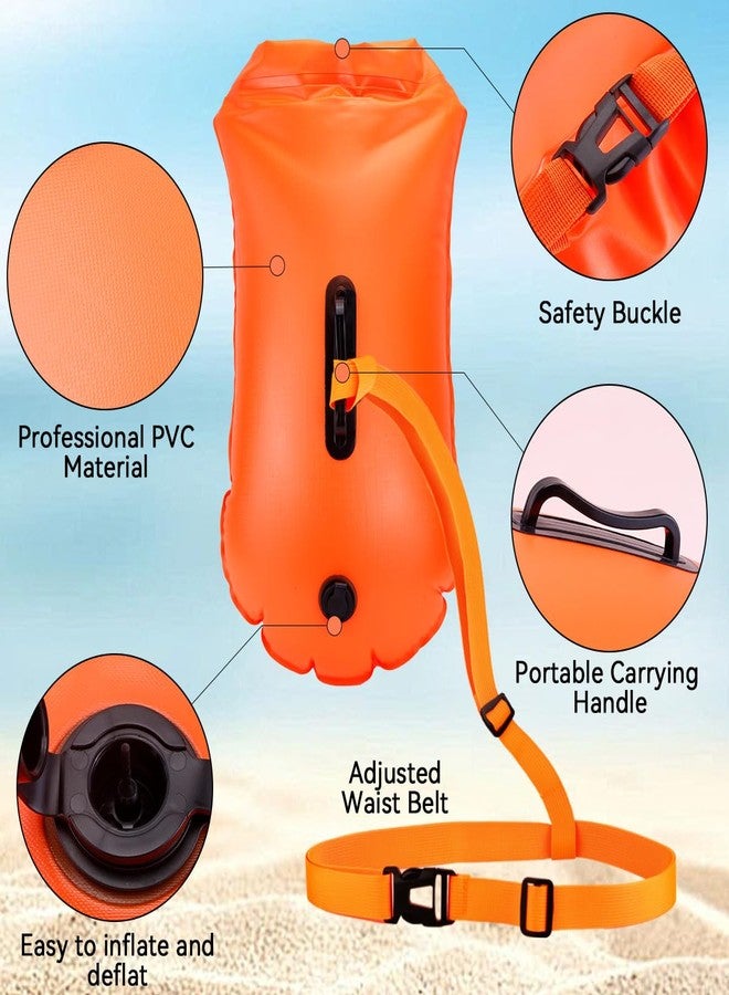 LeKaufen Swim Buoy for Open Water Swimmers – 28L Waterproof Dry Bag Tow Float with Dual Air Chambers, High Visibility Safety Bubble for Triathlon, Sea Swimming, Snorkeling – Adult Swim Trainer - Image 5
