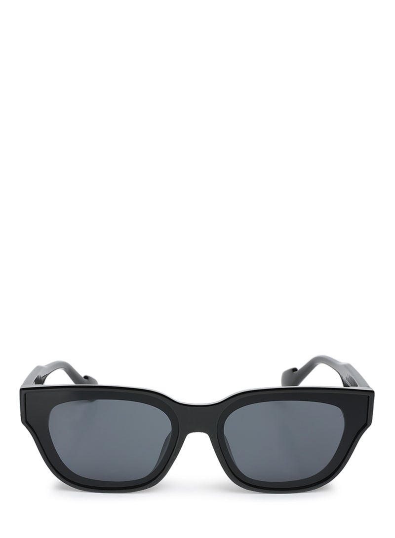 London Rag Square Cat Eye Sunglasses in Black - Image 1