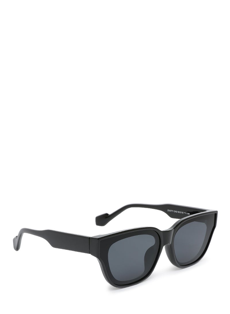 London Rag Square Cat Eye Sunglasses in Black - Image 2