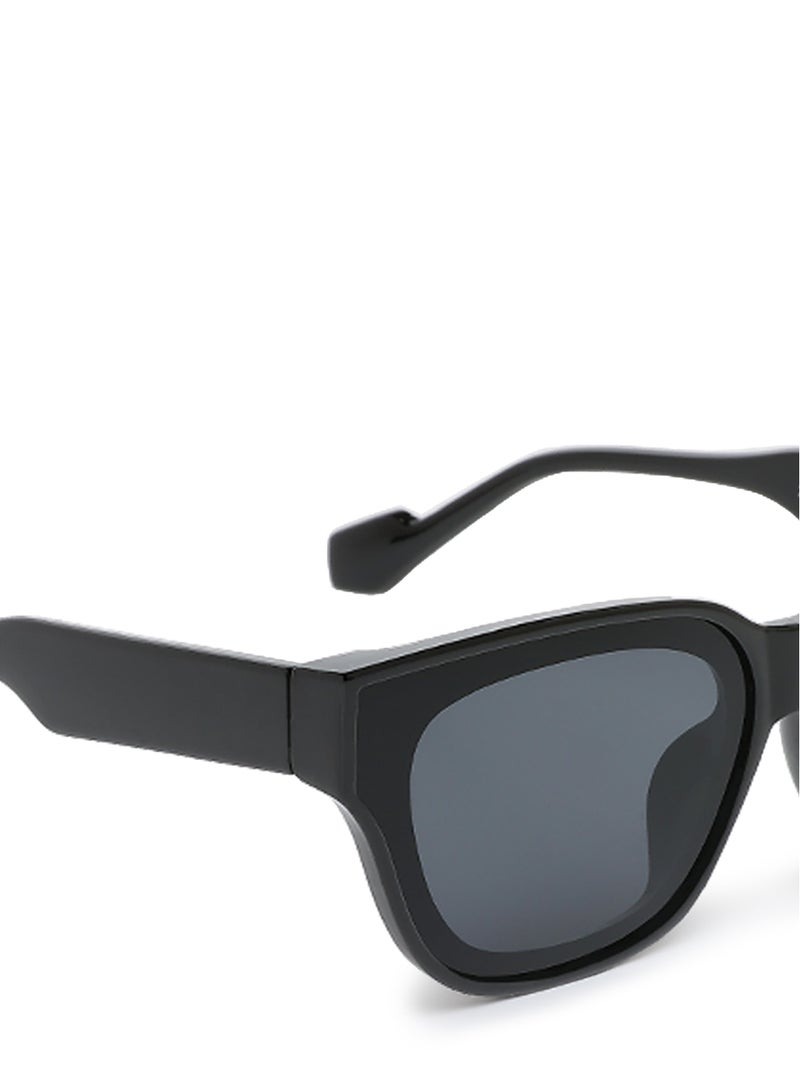 London Rag Square Cat Eye Sunglasses in Black - Image 4