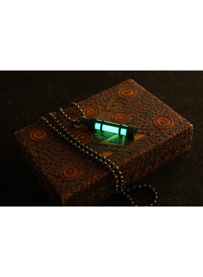 TEC Accessories TEC Accessories - Embrite Glow Fob - Anodized Aluminum - Glow in the Dark - Green Embrite Glow Pellet - Keychain Accessories - Everyday Carry - Key Fob - Glow Sticks - Gifts for Men  - Image 1