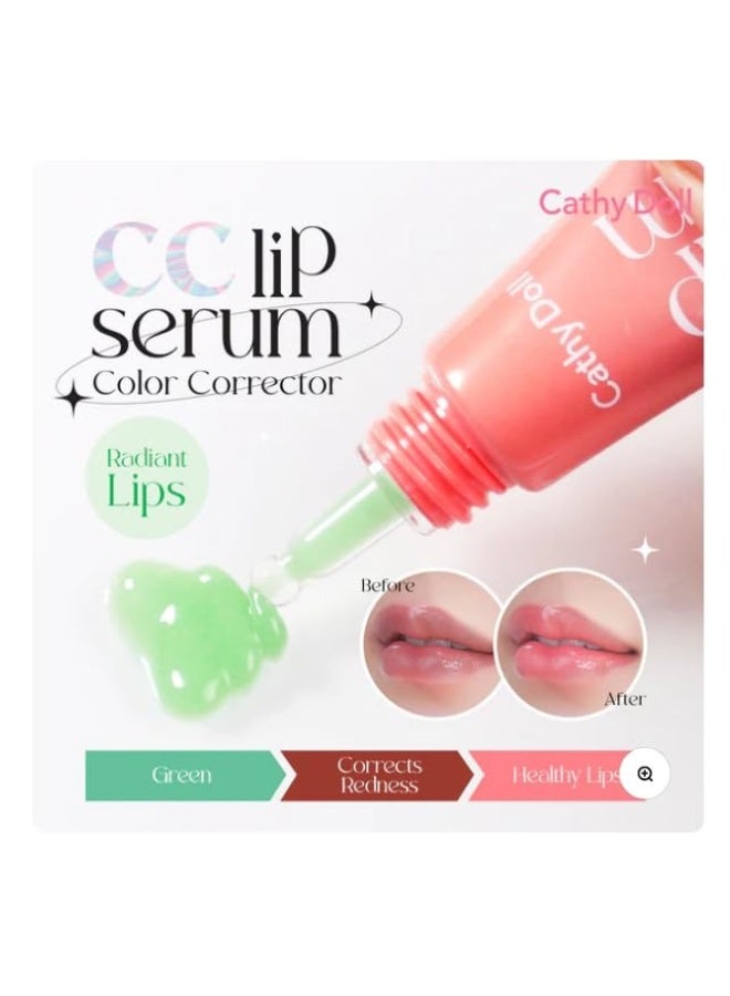 كاثي دول سيروم الشفاه Cathy Doll CC Green Apple - بلسم الشفاه المصحح للون لشفاه مشرقة وصحية - لمسة نهائية لامعة ومرطبة - Image 4