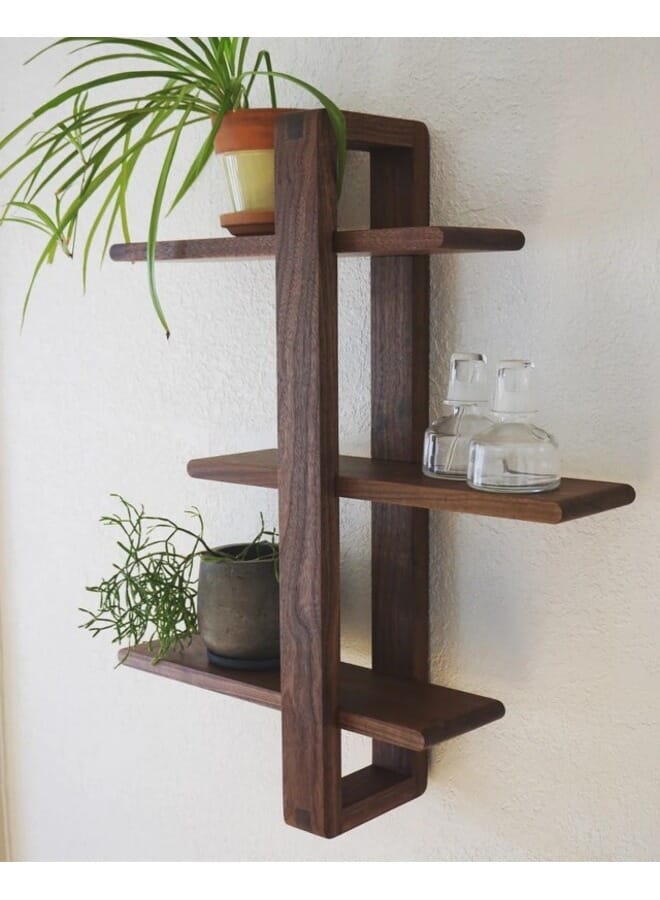 Home Gallery Solid Wood Wall Shelf  For Hanging Plants 80x60x15 cm - Image 5