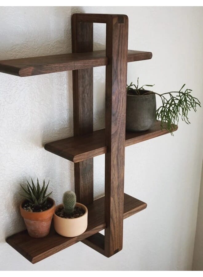 Home Gallery Solid Wood Wall Shelf  For Hanging Plants 80x60x15 cm - Image 4
