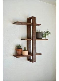 Home Gallery Solid Wood Wall Shelf  For Hanging Plants 80x60x15 cm  - Image 2