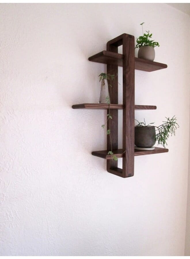 Home Gallery Solid Wood Wall Shelf  For Hanging Plants 80x60x15 cm - Image 3