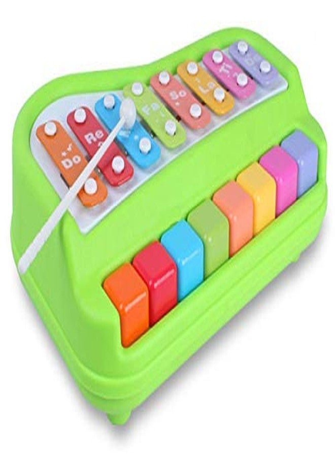Fratelli 2 in 1 Piano Xylophone for Kids, Educational Musical Instruments Toyset for Babies, Toddlers Preschoolers, 8 Key Scales in Clear and Crisp Tones (Assorted Color) - Image 2
