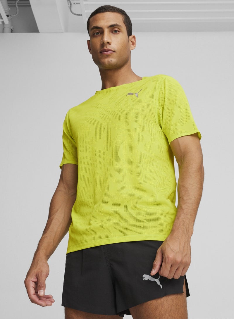 PUMA Run ULTRASPUN Mens Green Running T-shirt - Image 4