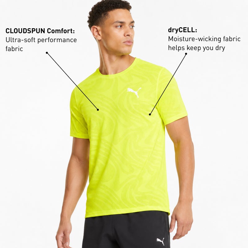 PUMA Run ULTRASPUN Mens Green Running T-shirt - Image 2