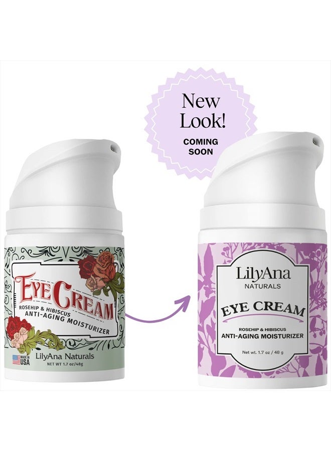 LilyAna Naturals Eye Cream - Eye Cream for Dark Circles and Puffiness, Under Eye Cream, Anti Aging Eye Bag Cream, Improve the look of Fine Lines and Wrinkles - Skin Care Products - 1.7 oz - Image 5