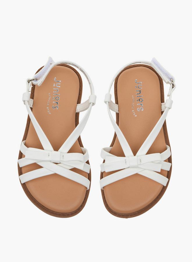 JUNIORS Girls Bow Accent Hook & Loop Sandals - Image 2
