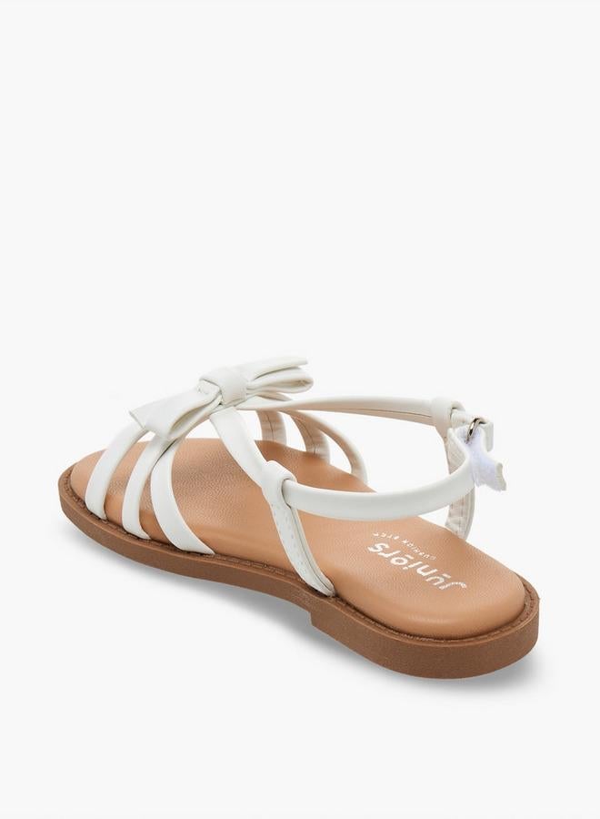 JUNIORS Girls Bow Accent Hook & Loop Sandals - Image 4