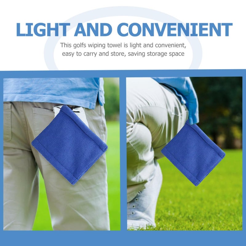 Microfiber Towel Absorbent Soft Blue For Golf Ball And Club Cleaning Outdoor Supplies - Image 5