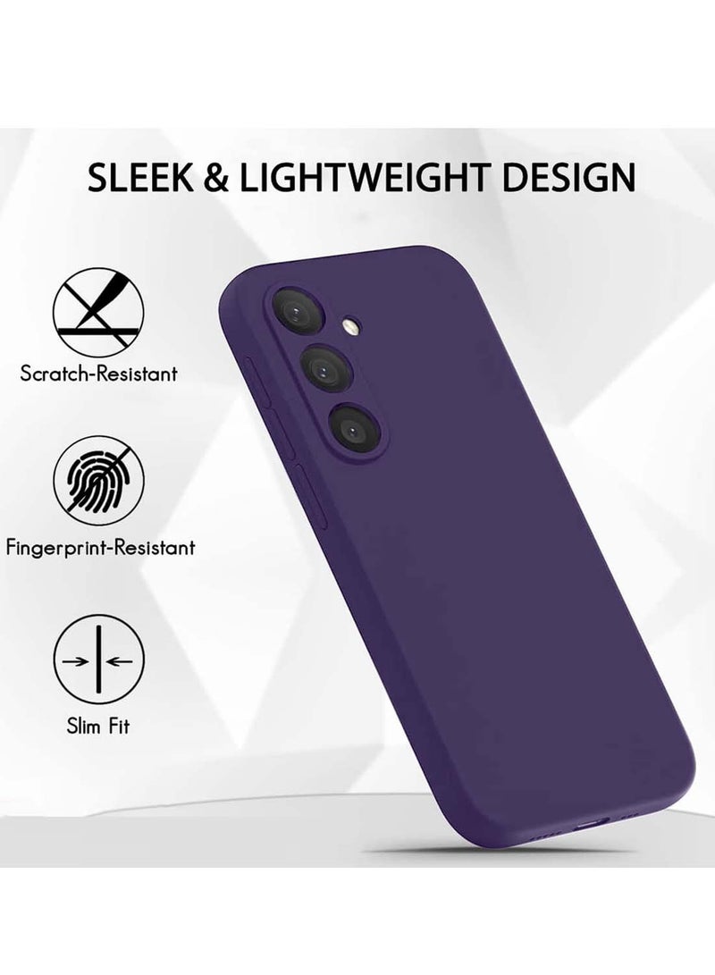 Wtech Samsung Galaxy S25 2025 Premium Soft Liquid Silicone Case Cover - Eggplant Purple - Image 5