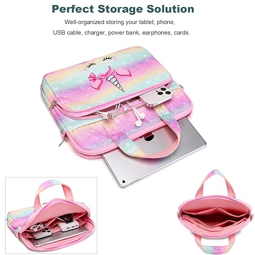 Octsky Kids Tablet Carrying Sleeve - 12.5 Inch Protective Bag with Shoulder Strap, Soft Lining - Image 5