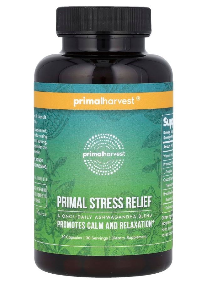 Primal Harvest - Primal Stress Relief 30 Capsules - Image 1