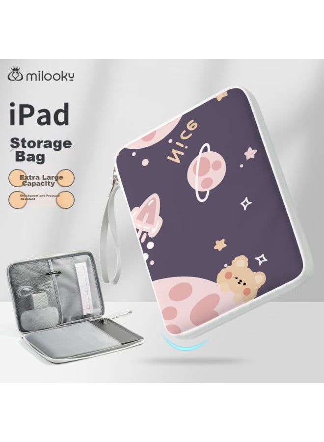 Milooky Ipad Storage Bag, Handheld Tablet Case For Ipad 10.2/air 10.9, Protective Cover - Image 1