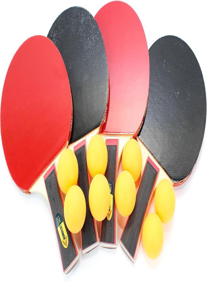 REGAIL Ping Pong Paddle Set with Ping Pong Balls & Carrying Case - Set of 4 Table Tennis Paddles - Advanced Ping Pong Rackets & Portable Table Tennis Accessories - Image 3