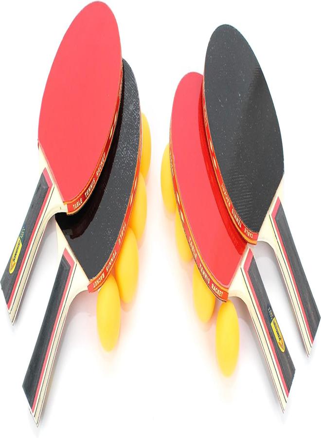 REGAIL Ping Pong Paddle Set with Ping Pong Balls & Carrying Case - Set of 4 Table Tennis Paddles - Advanced Ping Pong Rackets & Portable Table Tennis Accessories - Image 4