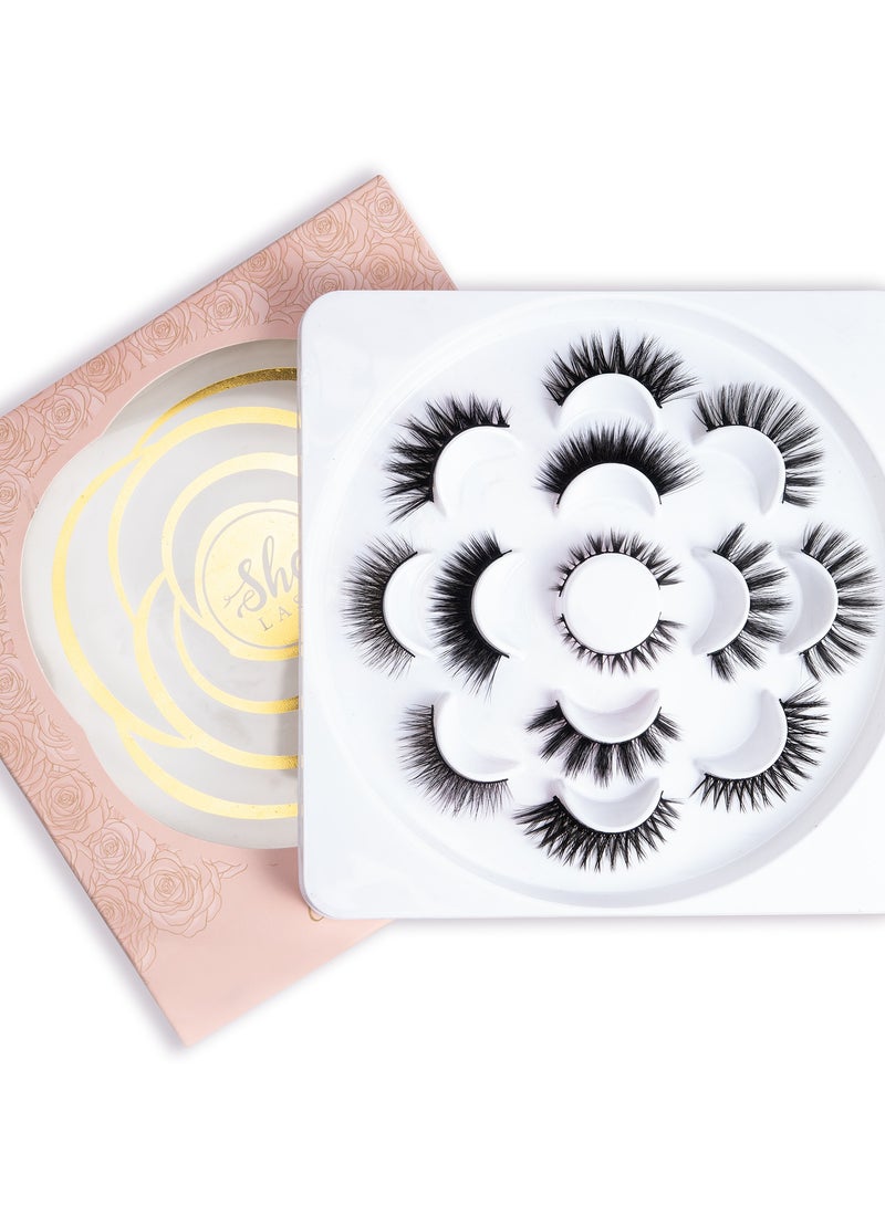 شي لاش رموش اصناعية – شرائط حجم طبيعي وخفيفة لتعزيز تحديد العيون - Image 1