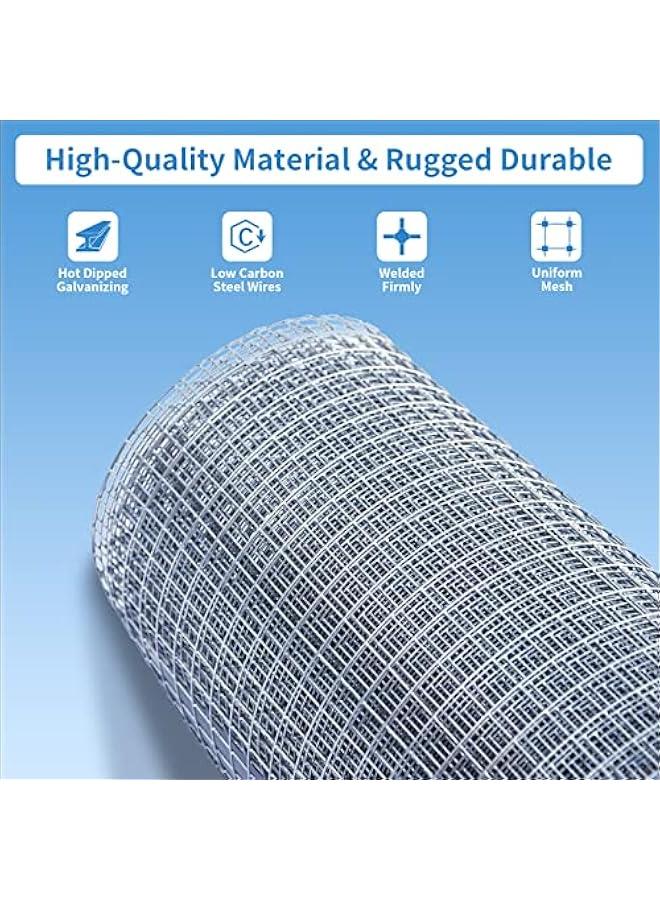 Arabest Hardware Cloth 1/2 Inch 48in X 100ft- Hot Dip Galvanized After Welding Wire Mesh Roll, 19 Gauge Chicken Wire Fencing for Garden Fencing Chicken Coop Wall Decoration Tree Guard Hardware Mesh - Image 3