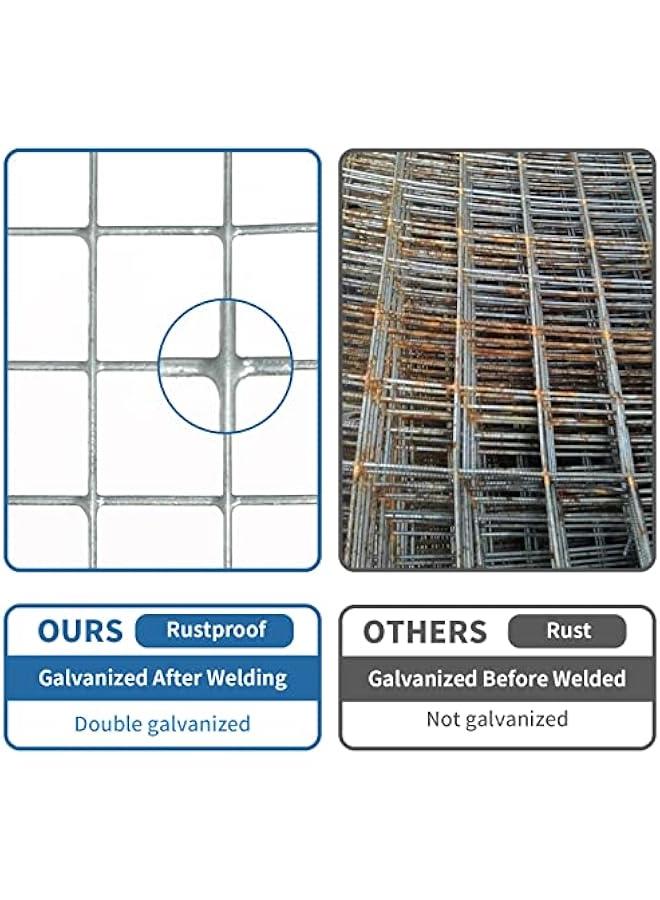 Arabest Hardware Cloth 1/2 Inch 48in X 100ft- Hot Dip Galvanized After Welding Wire Mesh Roll, 19 Gauge Chicken Wire Fencing for Garden Fencing Chicken Coop Wall Decoration Tree Guard Hardware Mesh - Image 4
