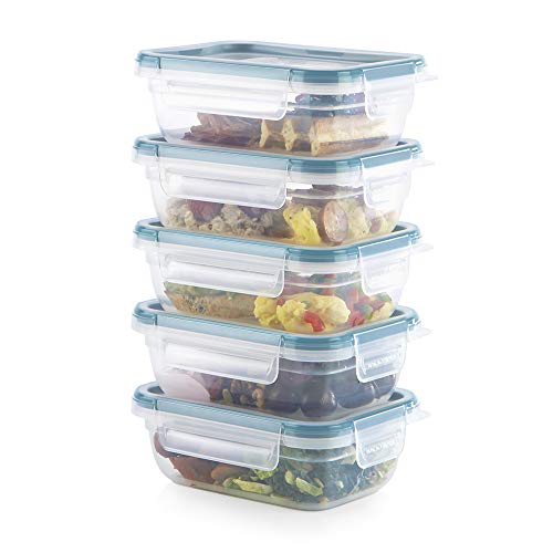 Snapware Total Solutions (5-Pack, 3 Cup) Plastic Food Storage Containers Set, Airtight & Leakproof Locking BPA-Free Lids Tupperware, Freezer Dishwasher Microwave Safe - Image 2