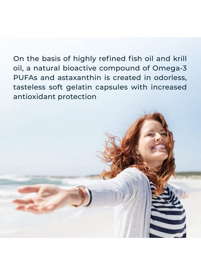NFO Omega 3 Krill Oil Astaxanthin [60 Capsules] Antarctic Krill Oil High Strength Of Epa & Dha With Astaxanthin And Fish Gelatin Natural Complex From Freshly Caught Wild Krill Produced In Norway  - Image 3