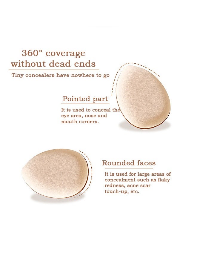 XIXI - 10 Pcs Mini Makeup Sponges, Finger Puff with Storage Box, Soft Beauty Cosmetic Makeup Tools - Image 1