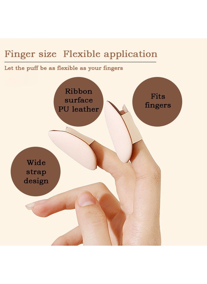 XIXI - 10 Pcs Mini Makeup Sponges, Finger Puff with Storage Box, Soft Beauty Cosmetic Makeup Tools - Image 1