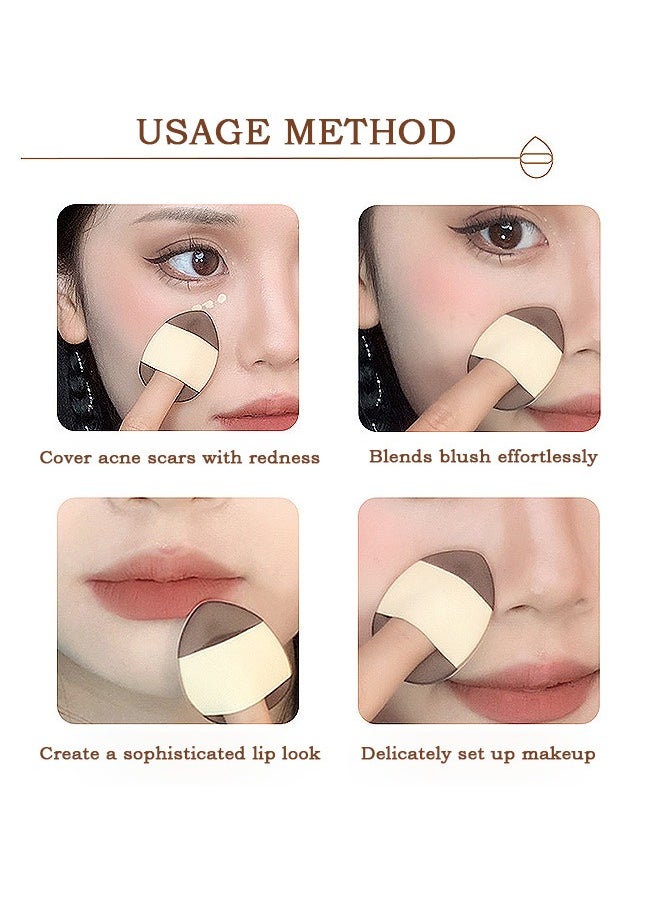 XIXI - 10 Pcs Mini Makeup Sponges, Finger Puff with Storage Box, Soft Beauty Cosmetic Makeup Tools - Image 1