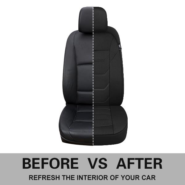 Pariiaotin 3D Air Mesh Car Seat Covers Front Sets Washable and Breathable Premium Cloth Automotive Vehicle Seat Covers for Cars Interior, Universal Fit for Most Cars, Sedan, Truck, SUV(Black) - Image 5