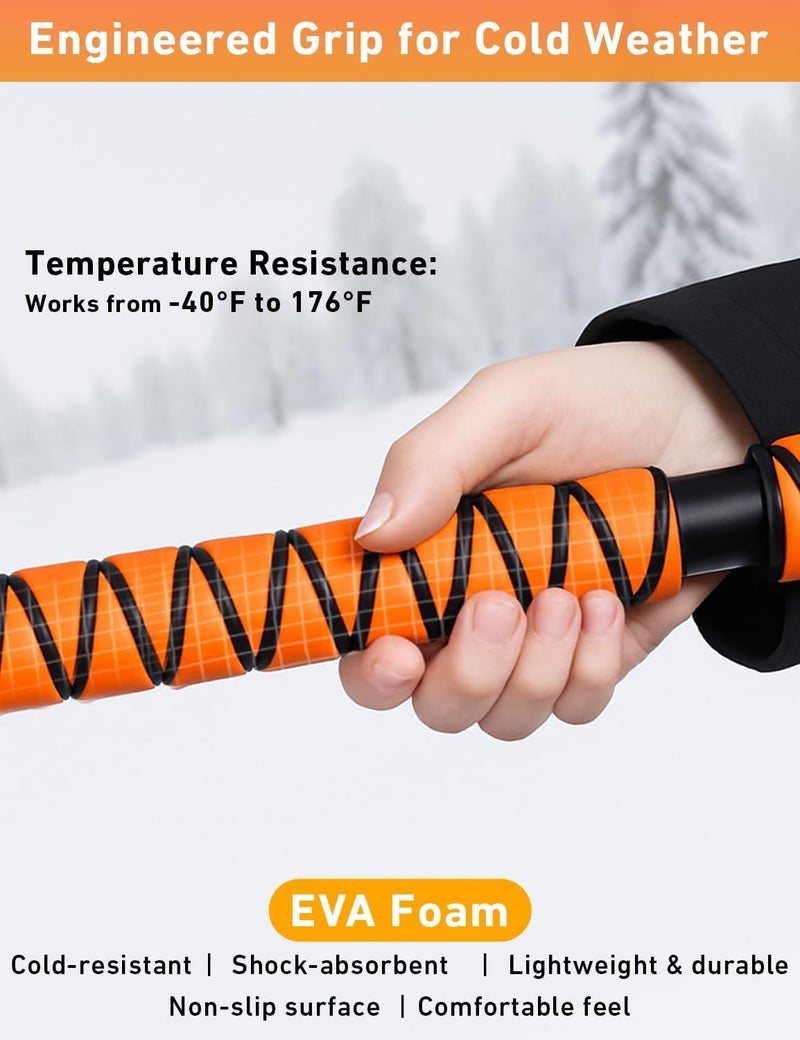 EcoNour 47" Ice Scraper and Extendable Snow Brush - Image 4