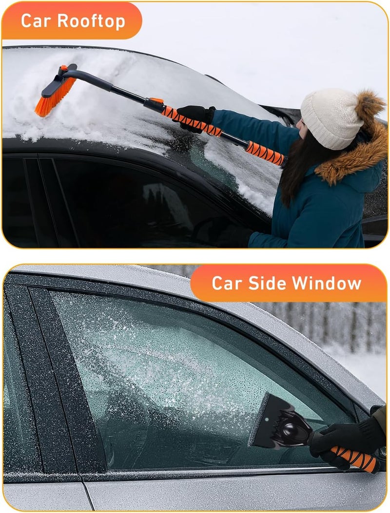 EcoNour 47" Ice Scraper and Extendable Snow Brush - Image 2