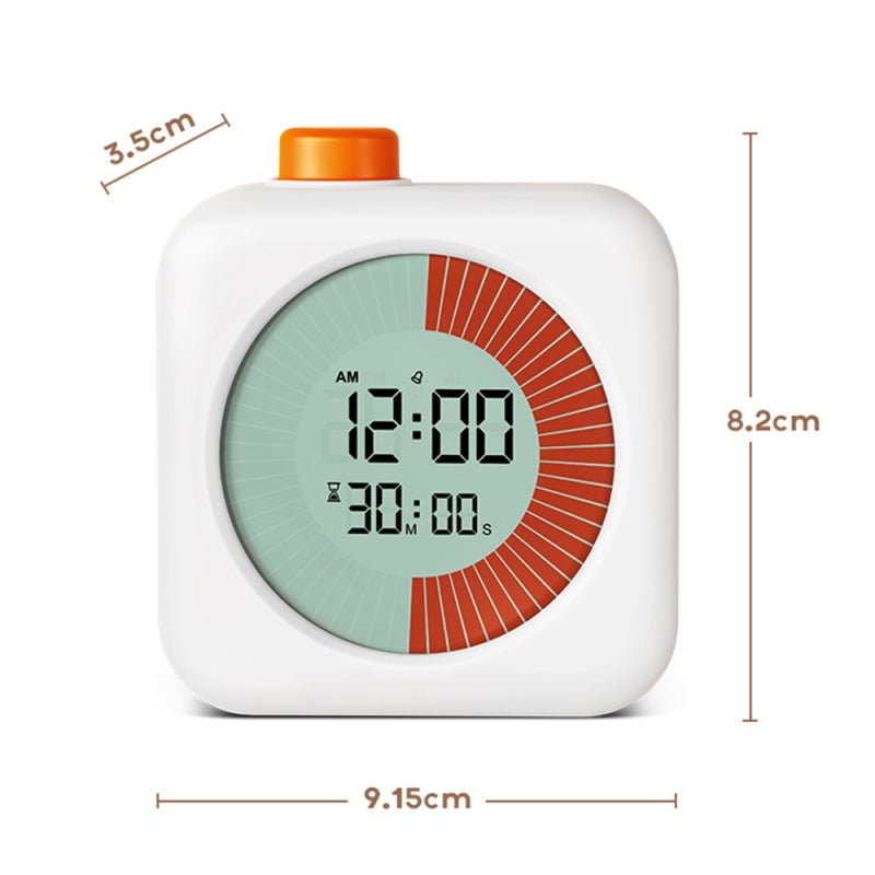 Visual Timer Kids: 60-Minute Countdown Countup Progress Bar - Knob Control Built-In Alarm Snooze Pink - For Classroom Kitchen Workplace Home & All Ages - Image 5