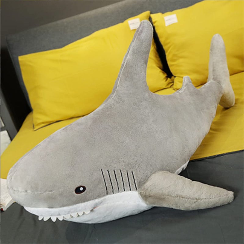 OPHRBU Shark Stuffed Animal PlushSoft Shark Plush Pillow ToyPlush Large Shark Toys for Home Decoration Kids Gift Grey 24 inches - Image 3