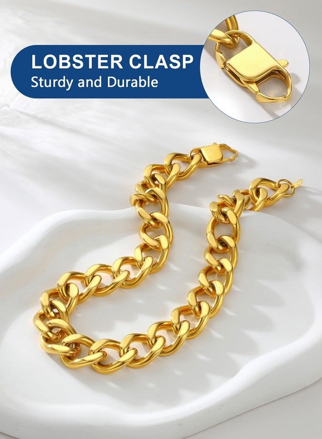 ChainsPro Cuban Link Chain for Women,Stainless Steel Chunky Necklace Silver/Gold Plated Thick Chain Choker, 12/16/20 mm Width,18" and 20" Punk Hip Hop Trendy Non Tarnish Jewelry Gifts, 18 Inches - Image 5