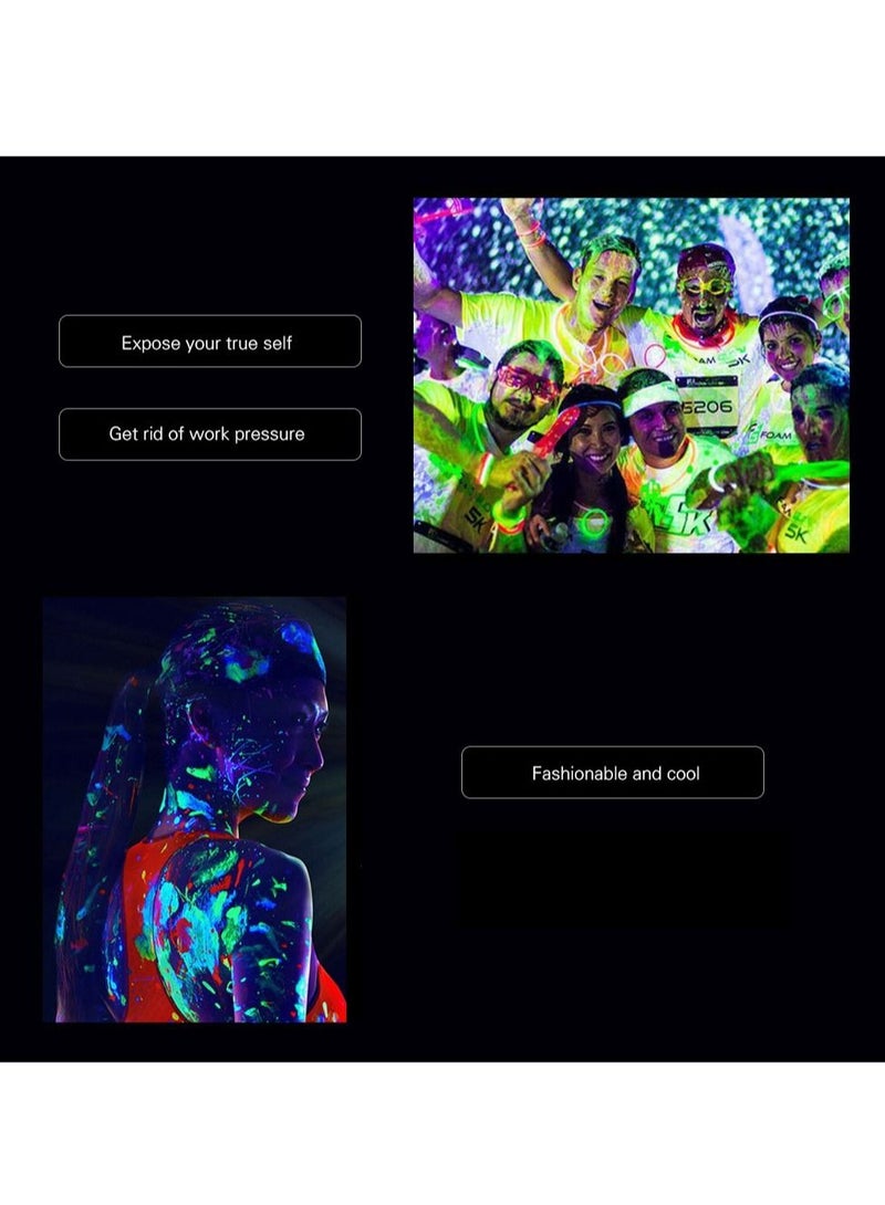 6 Tubes 10ml/0.34oz Art Body Paint Glow in UV Light Face & Body Paint with 6 Colors Glow Blacklight Neon Fluorescent for Party Clubbing Festival  Makeup - Image 4