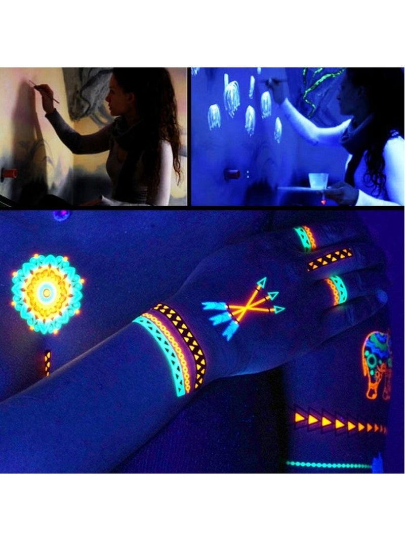 6 Tubes 10ml/0.34oz Art Body Paint Glow in UV Light Face & Body Paint with 6 Colors Glow Blacklight Neon Fluorescent for Party Clubbing Festival  Makeup - Image 5