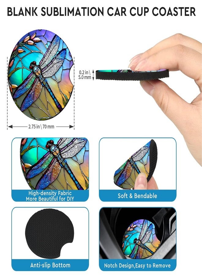 Ldntly Car Coasters for Cup Holders,2 Pack Dragonfly Car Cup Holder Coasters,2.75" Universal Size Anti Slip Rubber Mat,Automotive Cup Holder Decal Decor Accessories,Dragonfly Gifts for Women,Mom - Image 5