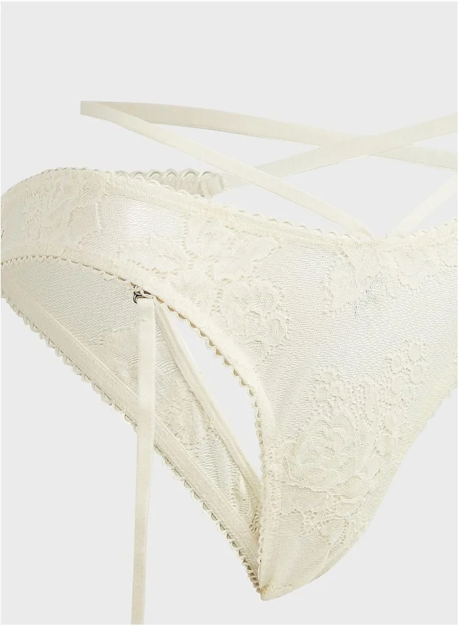 La Senza High Leg Lace Brief