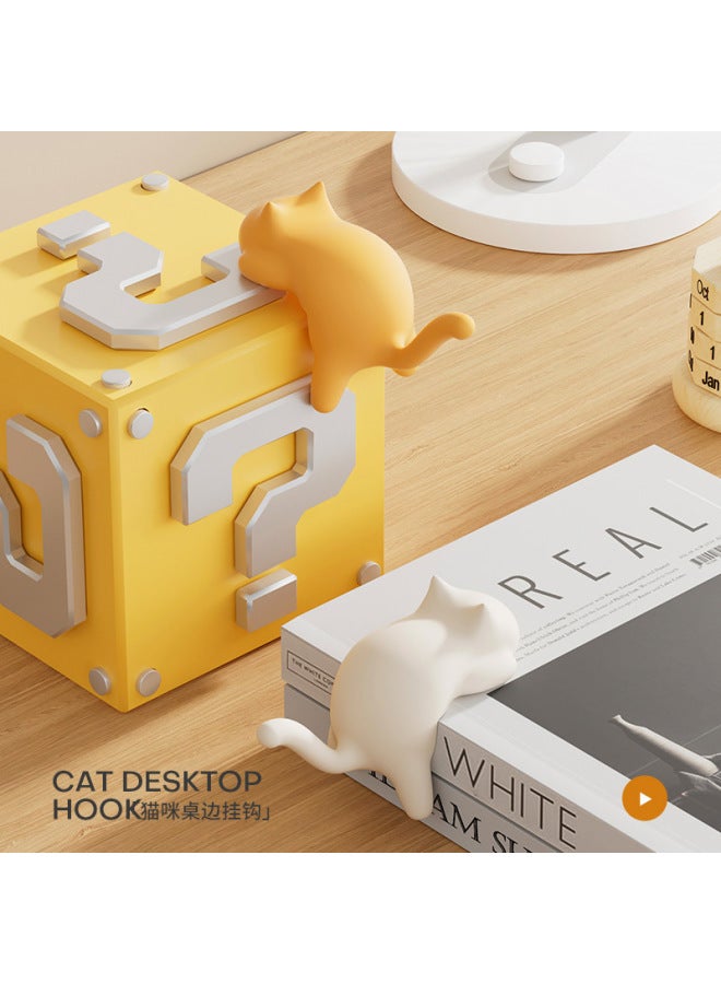 Cat schoolbag hook, no punching on the edge of the table, special for primary school students' desks, multi-functional bag hanging device on the side of the desk 3pcs - Image 3