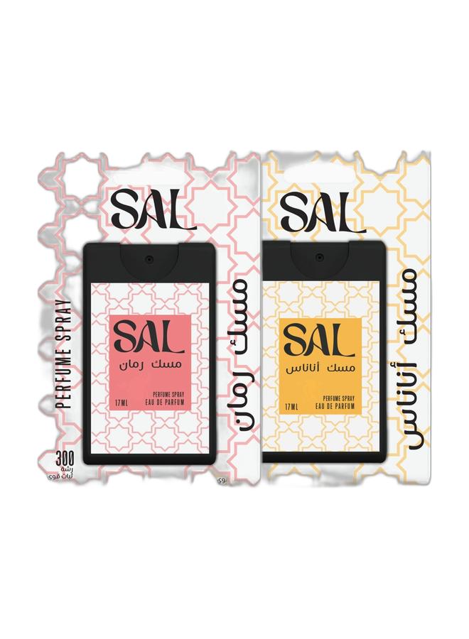 سال عطر جيب سال برائحة مسك الرمان | ١٧ مل | ٣٠٠  بخة و عطر سال للجيب برائحة مسك الاناناس| ١٧ مل | ٣٠٠  بخة - Image 1