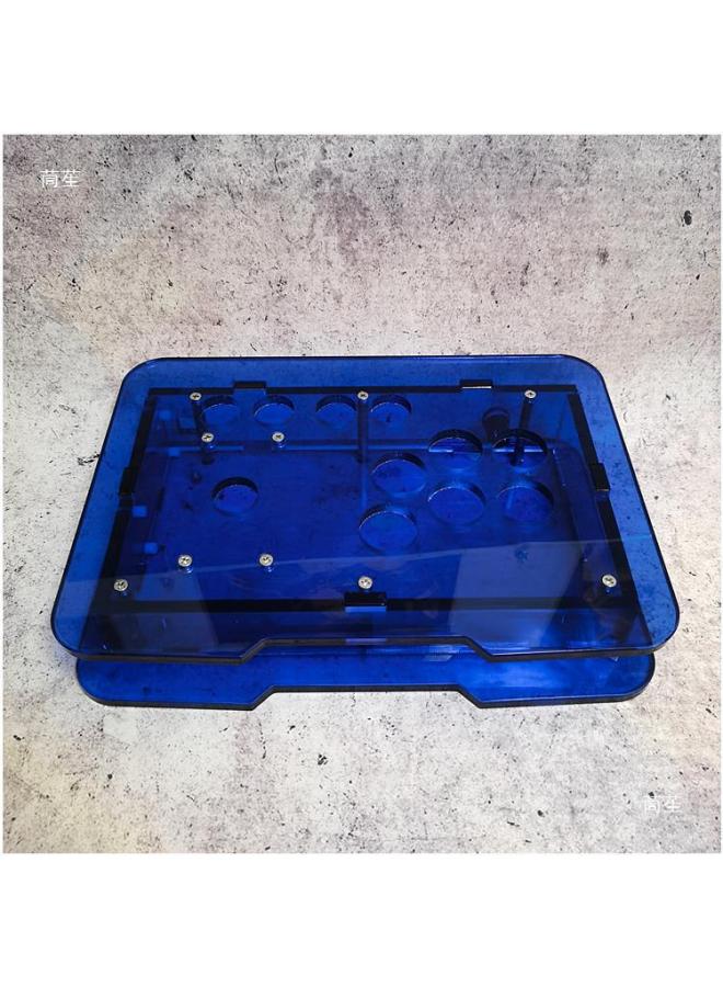 DIY Rocker Housing Blue Transparent Acrylic Rocker Outer Frame Cangyan Main Board Arcade Assembly Rocker Frame-Product Color:Four-button Word Cangyan Chip Transparent Blue  - Image 5