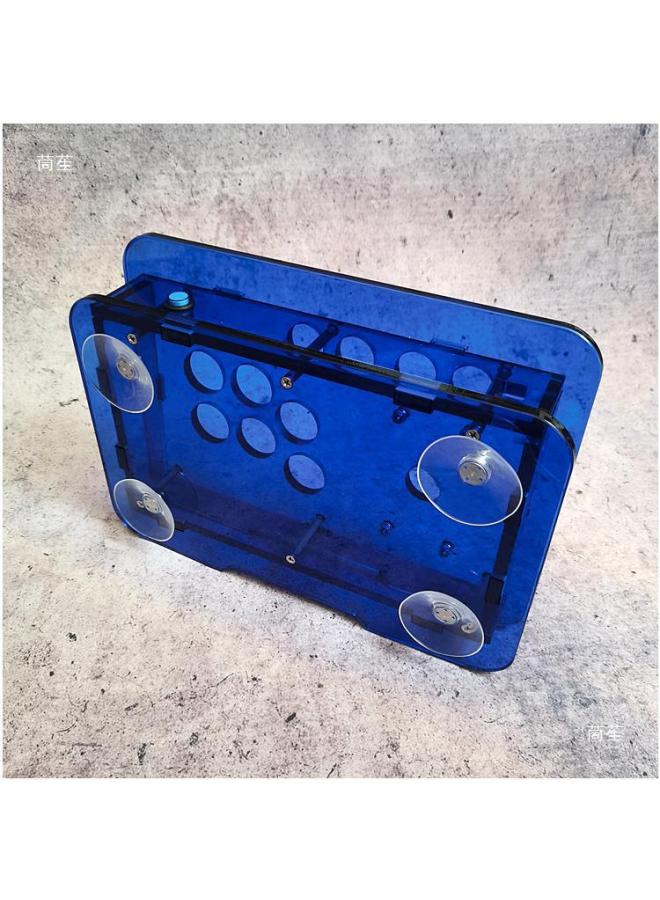 DIY Rocker Housing Blue Transparent Acrylic Rocker Outer Frame Cangyan Main Board Arcade Assembly Rocker Frame-Product Color:Four-button Word Cangyan Chip Transparent Blue  - Image 4