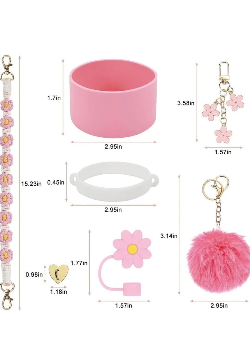Generic - Cup Accessories Set Including Water Bottle Handle Strap, Siliocne Cup Boot, Siliocne Straw Cover, Charms for Cup 40oz & 30oz Tumbler Can be used for Stanley Cup - Image 1